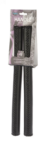Styringshåndtag læder 40 cm ø22,2 mm sort pr. Sæt