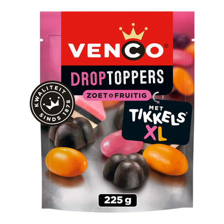 Venco drop toppers frugtpose (10x 225gr)