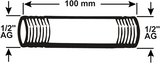 Cornat galva rørnippel mm 1 2 100mm (530) - vfb5301210