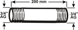 Cornat galva rørnippel mm 3 4 200mm (530) - vfb5303420