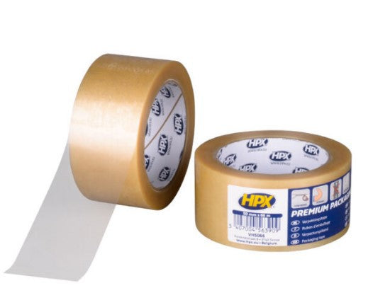 Hpx produkter premium emballagetape gennemsigtig 50mm x 66m