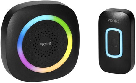 Virone trådløst dørklokkesæt 300m sort + RGB - 8415500