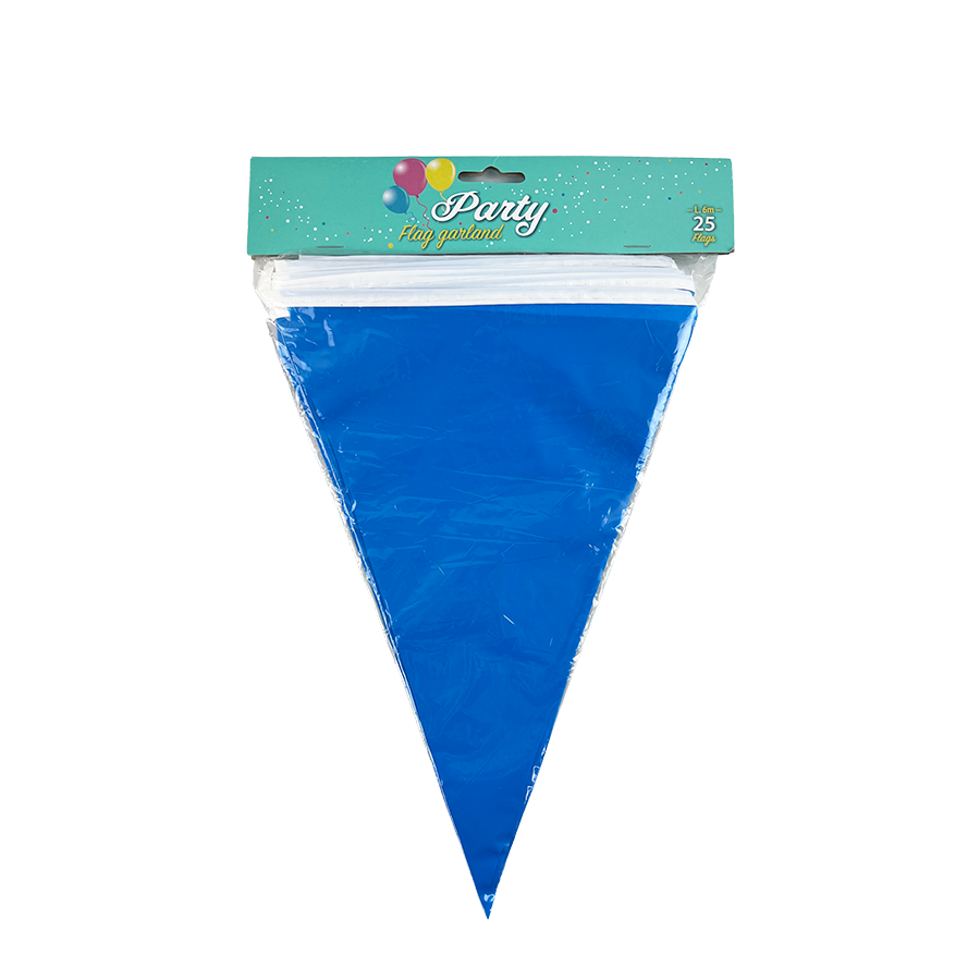 Vlaggenlijn blauw 600cm
