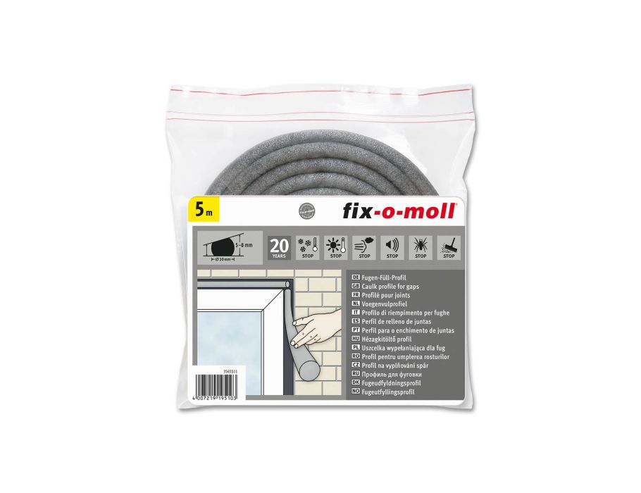 Fix-o-moll fugefyldningsprofil 10 mm - 5 meter