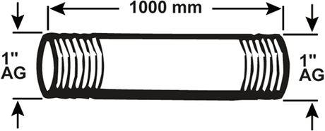 Cornat galvarør mm 1'' 1000 mm (530) - vzs5301100