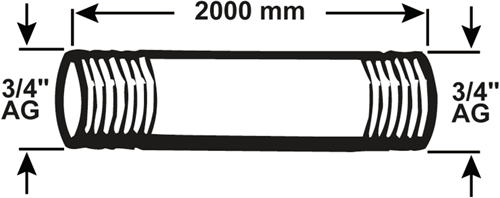 Cornat galvarør mm 3 4 2000 mm (530) - vzs53034200