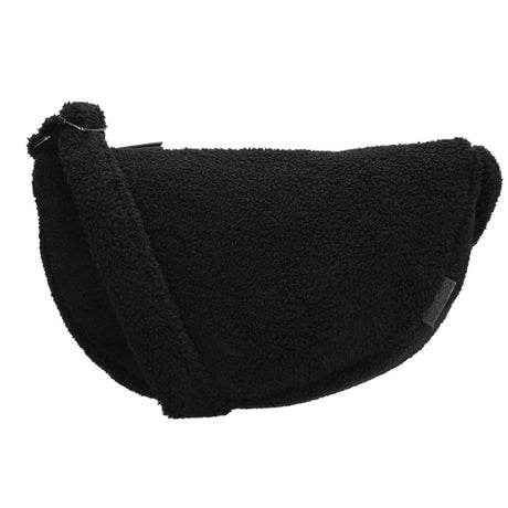 Beagles fluffy teddy moon bag skuldertaske 34x21x8cm lugo sort