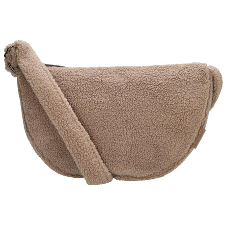 Beagles fluffy teddy moon taske skuldertaske 34x21x8cm lugo taupe