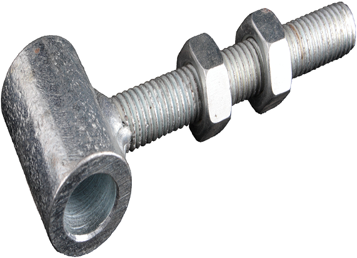 Waelbers gevindstang 100mm, blå galvaniseret (gv) + øje + møtrikker - 1 stk. - 474131.99