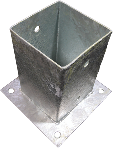 Waelbers produkter stolpeholder på plade 91mm fv
