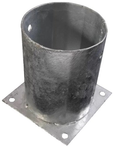 Waelbers paalhouder op plaat rond 100mm, thermisch verzinkt (fv) - 1 stuk(s) - 428383.99