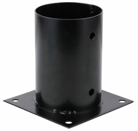 Waelbers paalhouder op plaat rond 80mm zwart - 1 stuk(s) - 428377.99