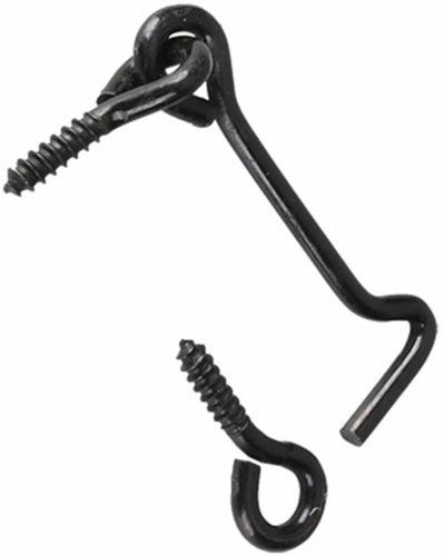 Waelbers windhaak l=400mm zwart + los oog - 5 stuk(s) - 409127.02