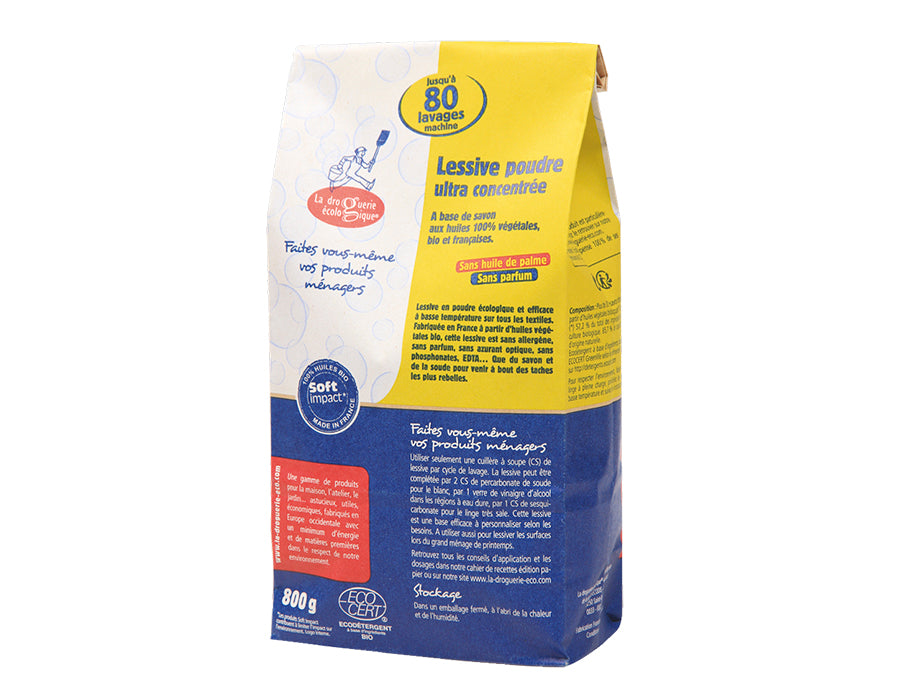 La droguerie écologique vaskepulver - superkoncentreret - 800g