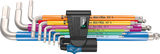 Wera 3950 9 hex-plus multicolour hf rustfri 1 L-nøglesæt | metrisk | rustfrit stål | med holdefunktion | 9 dele - 05022699001