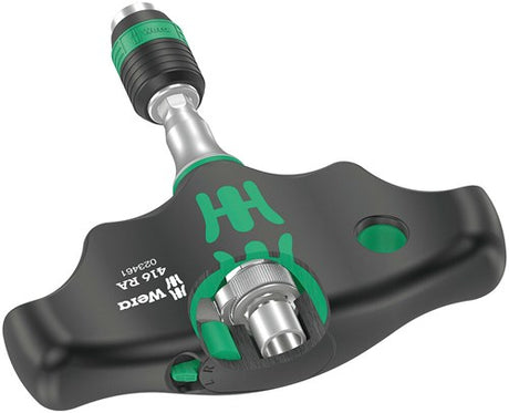 Wera 416 ra t-greb bit håndholder med skraldefunktion og quickaptor quick-change funktion, 1 4 x 45 mm - 05023461001