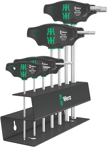 Wera 454 7 hf sæt 2 | t-grebssæt sekskant | hex-plus med hold-funktion | 7-delt - 05023453001