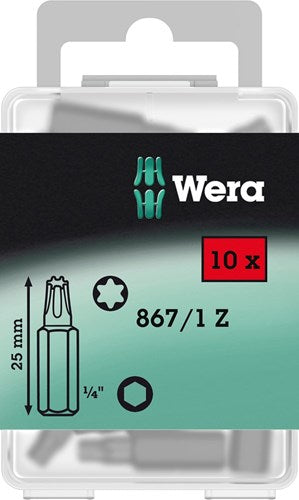 Wera 867 1 z torx® bits, tx 20 x 25 mm (10 bits pro box) - 1 stk. - 05072408001