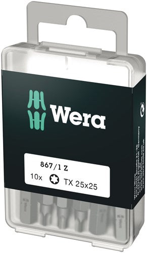Wera 867 1 z torx® bits, tx 25 x 25 mm (10 bits pro box) - 1 stykke(r) - 05072409001