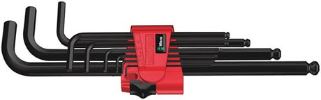Wera 950 pkl 9 bm n sekskantnøglesæt, metrisk, sort laser, 9-delt - 1 stk. - 05022086001