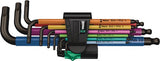 Wera 05073593001 950 spkl 9 sm n sb 9-delt hex-plus multifarvet unbrakonøgle - 1,5-10mm