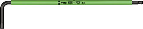Wera 950 spkl L-nøgle flerfarvet, metrisk, sortlaser, hex-plus, 2,5 mm - 1 stk. - 05022604001