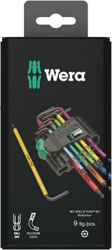 Wera sekskantnøglesæt torx 967 9 tx bo multicolour 1 sb (9-delt, torx t8 til t40)