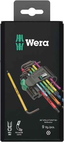 Wera sekskantnøglesæt torx 967 9 tx bo multicolour 1 sb (9-delt, torx t8 til t40)
