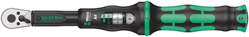Wera click-torque a 6 torque wrench with reversing ratchet, 1 4 inch hexagon, 2.5 - 25 nm - 1 piece(s) - 05075605001