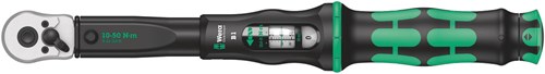 Wera click-torque b 1 momentnøgle med omvendt skralde, 10-50 nm (sort grøn)