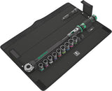 Wera click-torque c 3 sæt 2, 1 2 momentnøgle (sort grøn, 11-delt, med vendbar skralde)