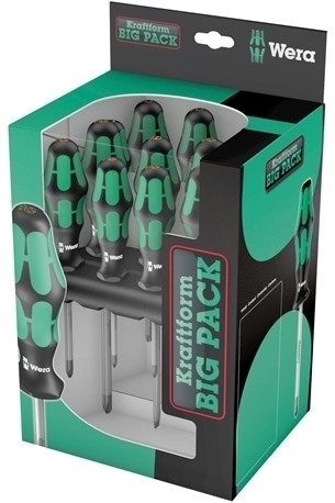 Wera kraftform big pack 300 skruetrækker (sort grøn, 14 stk.)
