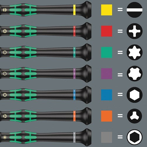 Wera kraftform micro 12 elektronik elektronik skruetrækker sæt 12-delt - 05134000001