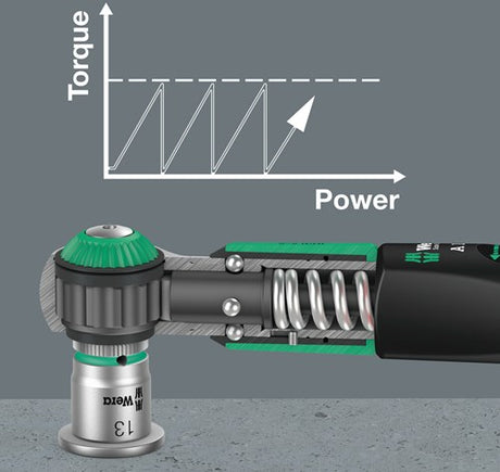Wera safe-torque a 1 momentnøgle med 1 4 firkantet drev, 2-12 nm, 1 4 x 2-12 nm - 05075800001