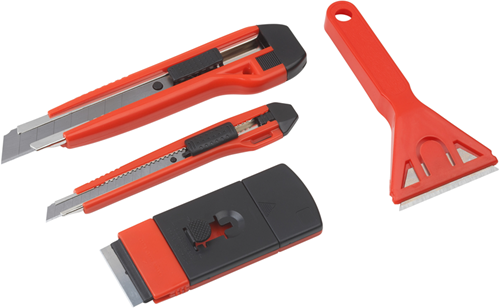 Werkzeyt knive med malingsskraber 4 stk - wu4250030