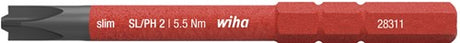 Wiha 2831132 bit slimbit elektrisk plusmin phillips sl ph2 x 75 mm - 34588