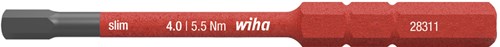 Wiha 283118040 bit slimbit elektrisk sekskant 4,0 mm x 75 mm - 37225
