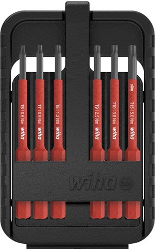 Wiha bitsæt slimbit electric torx® 7-delt inkl. slimbit boks - 43154 - 43154