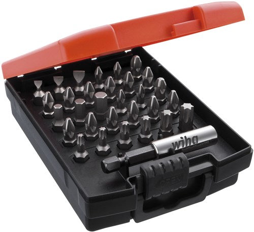 Wiha bitsæt standard 25 mm assorteret 32 ​​dele 1 4 c6.3 inkl. æske - 26252 - 26252