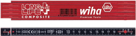 Wiha tommestok longlife® plus komposit 2 m metrisk, 10 dele - 37067