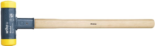 Wiha plasthammer rekylfri | med hickory håndtag | rundt slaghoved | 115 mm | 30 mm - 2093 - 02093