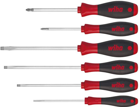 Wiha skruetrækkersæt 302hk6so | 6-delt slot ph | multi-komponent håndtag | rund klinge | 1 stk - 07152 - 07152