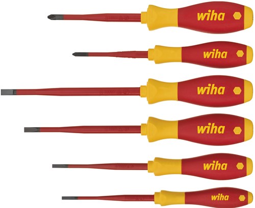 Wiha Soft Finish Slim Fix Slotted PH skruetrækkersæt VDE 3201k6 | 6-delt | - 35389