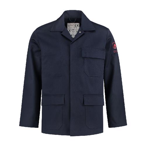 Bestex arbejdsjakke flammehæmmende ask bomuld polyester marineblå l