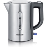 Severin wk3647 mini rejsekedel 0,5l 1100w rustfrit stål sort