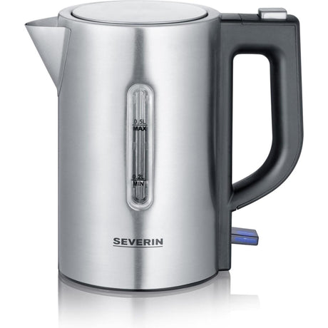 Severin wk3647 mini rejsekedel 0,5l 1100w rustfrit stål sort