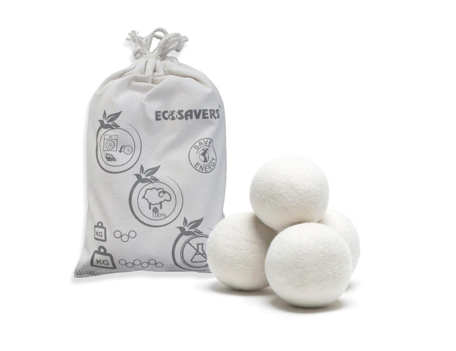 Ecosavers dræner kugler - tørretumbler fra uld - 6st.