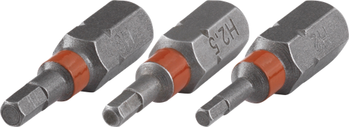 Wolfcraft bits solide | sekskant 2.0, 2.5, 3.0 | 3-delt - 1339000