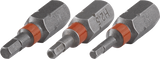 Wolfcraft bits solide | sekskant 2.0, 2.5, 3.0 | 3-delt - 1339000
