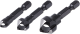 Wolfcraft - forsænket boresæt - 3 forsænke ø 8, 12, 16 mm - sekskantskaft - 4375000